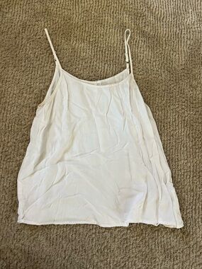 Basic White Spaghetti Strap Tank Top